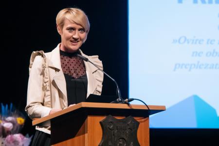 Naj športniki Kamnika za leto 2023 Lovro Planko in Maruša Mišmaš Zrimšek ter ekipa odbojkaric Calcit Volleya (16)